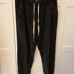 Distressed black joggers